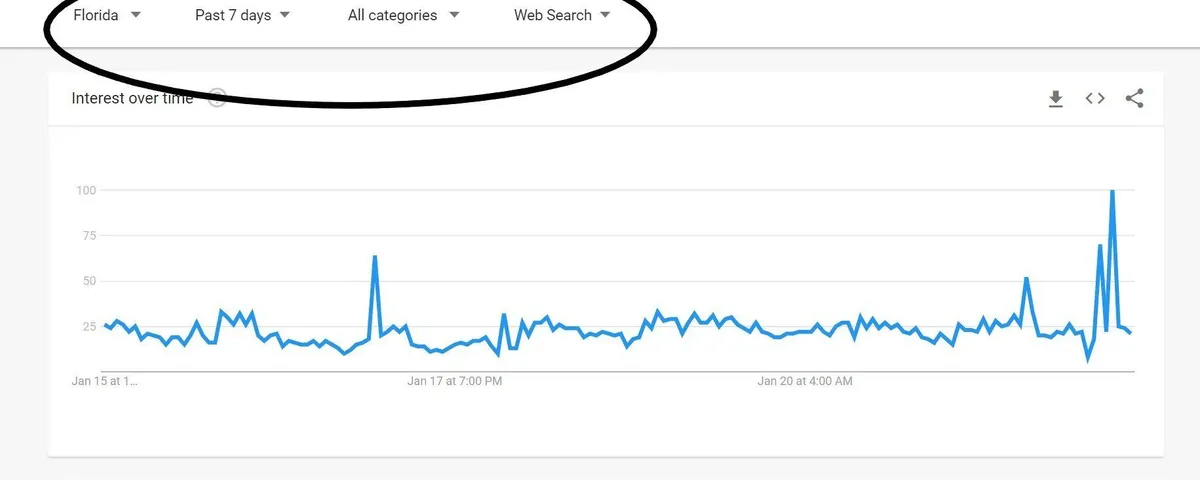 A graph showing the number of visitors to a website
