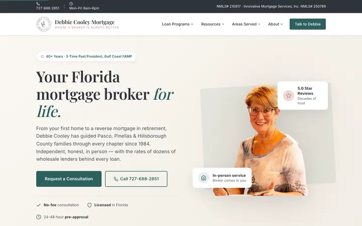 Debbie Cooley Mortgage website