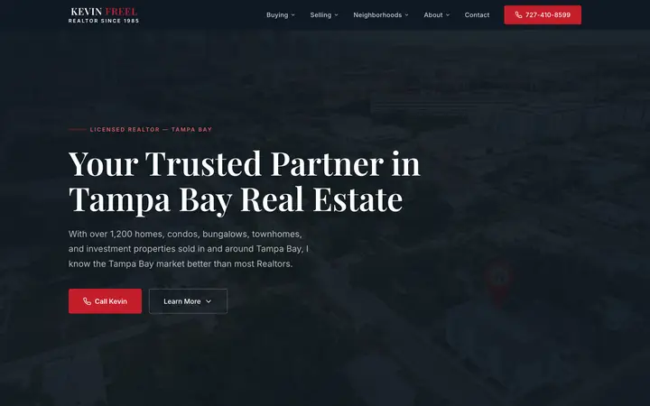 Kevin Freel Real Estate website