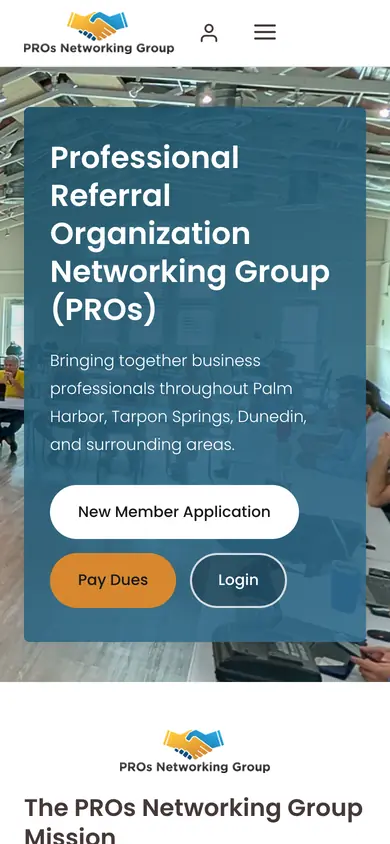 The PROs site on a phone