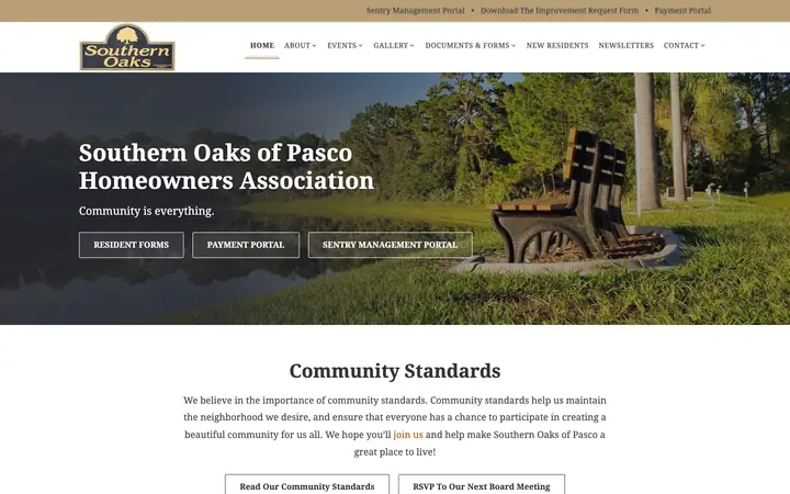 Southern Oaks HOA website