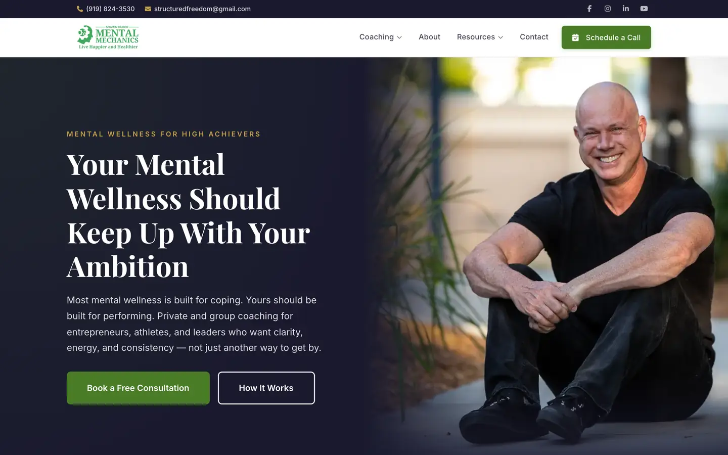 The The Mental Mechanics site on a desktop screen