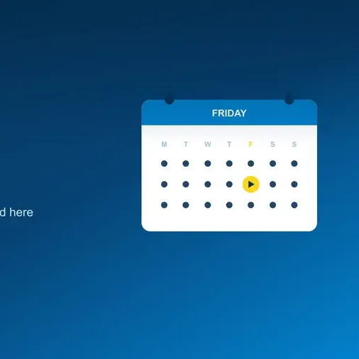 A calendar with Friday marked for the weekly workshop